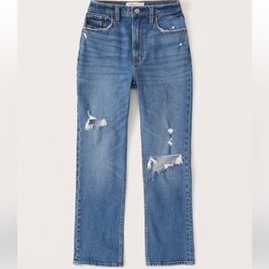 Abercrombie & Fitch curve love ankle straight ultra high rise jean